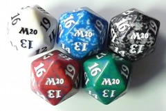 Complete Set of 5 Core Set 2020 M20 Spindown D20 Dice MTG Magic